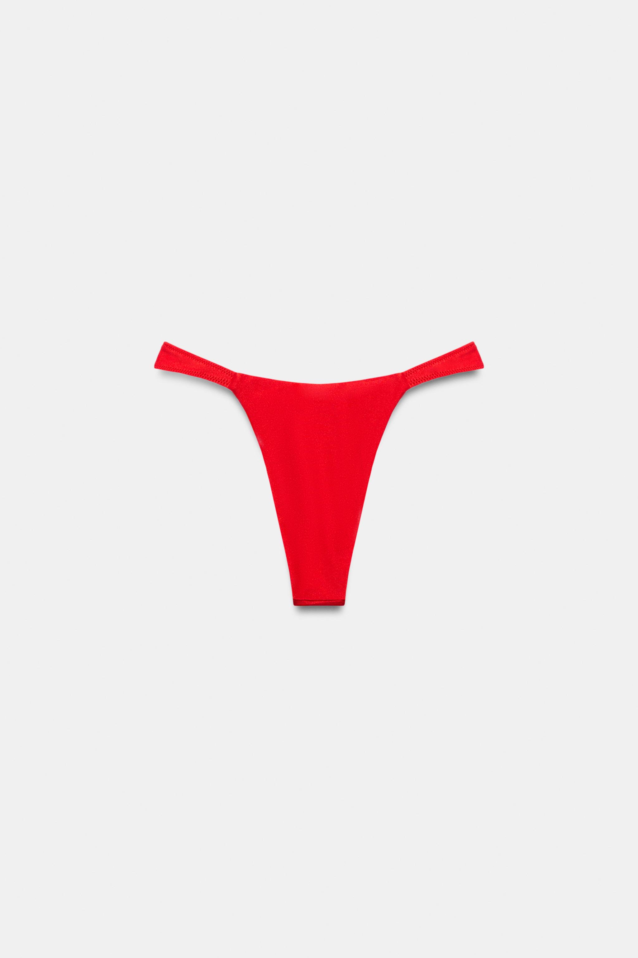 SATIN EFFECT BIKINI BOTTOMS